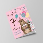 Youre 7 Today Birthday Card Seventh Birthday Card For Daughter