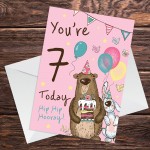 Youre 7 Today Birthday Card Seventh Birthday Card For Daughter