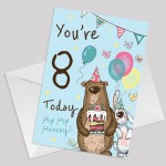 Youre 8 Today Birthday Card Seventh Birthday Card For Son