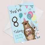 Youre 8 Today Birthday Card Seventh Birthday Card For Son