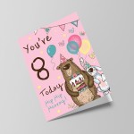 Youre 8 Today Birthday Card Eighth Birthday Card For Daughter