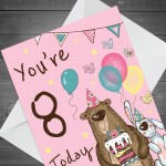 Youre 8 Today Birthday Card Eighth Birthday Card For Daughter