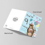 Youre 9 Today Birthday Card Ninth Birthday Card For Grandson Son