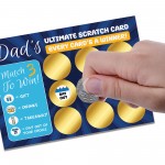 Dads Scratch Card Fathers Day Birthday Gifts for Dad Him Novelty