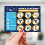 Dads Scratch Card Fathers Day Birthday Gifts for Dad Him Novelty