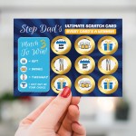 Step Dad Scratch Card For Birthday Father's Day Step Dad