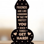 Funny Friendship Plaque Novelty Christmas Rude Birthday Gift