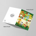 3rd Birthday Jungle Animal Card for Boys Girls 3 Year Old Card