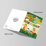 5th Birthday Jungle Animal Card for Boys Girls 5 Year Old Card