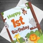 1st Birthday Card for Boys Girls First Birthday Jungle Cards