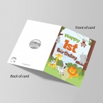 1st Birthday Card for Boys Girls First Birthday Jungle Cards