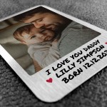 I Love You Daddy Personalised Metal Wallet Photo Card