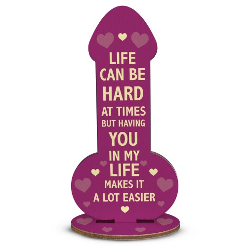 Funny Rude Plaque For Friend Family Partner Novelty Birthday