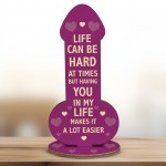 Funny Rude Plaque For Friend Family Partner Novelty Birthday