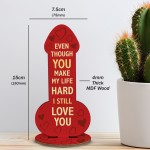 Funny Couple Gift For Girlfriend Wife Novelty Plaque Birthday