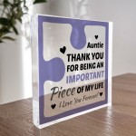 Birthday Gifts for AUNTIE Acrylic Block Puzzle AUNTIE CHRISTMAS