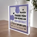 Birthday Gifts for AUNTIE Acrylic Block Puzzle AUNTIE CHRISTMAS