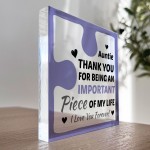 Birthday Gifts for AUNTIE Acrylic Block Puzzle AUNTIE CHRISTMAS