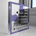 Birthday Gifts for AUNTIE Acrylic Block Puzzle AUNTIE CHRISTMAS