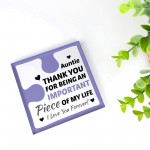 Birthday Gifts for AUNTIE Acrylic Block Puzzle AUNTIE CHRISTMAS