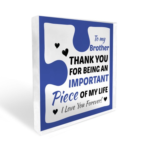 Birthday Gifts for Brother Acrylic Block Puzzle Brother Birthday