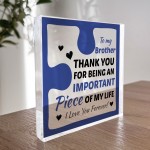 Birthday Gifts for Brother Acrylic Block Puzzle Brother Birthday