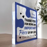 Birthday Gifts for Brother Acrylic Block Puzzle Brother Birthday