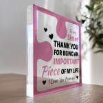 Birthday Gift for Sister Acrylic Block Puzzle Sister Birthday