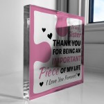 Birthday Gift for Sister Acrylic Block Puzzle Sister Birthday