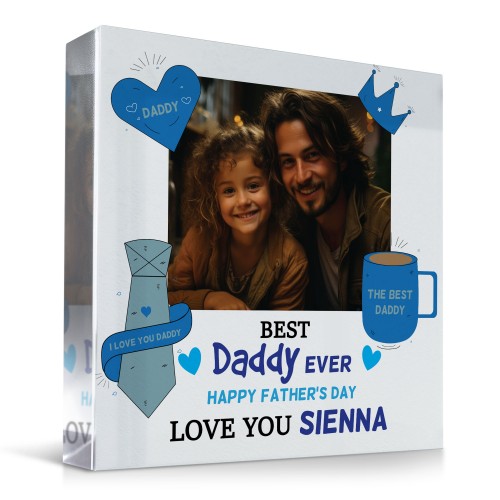 Best Daddy Gift For Fathers Day Personalised Photo Plaque