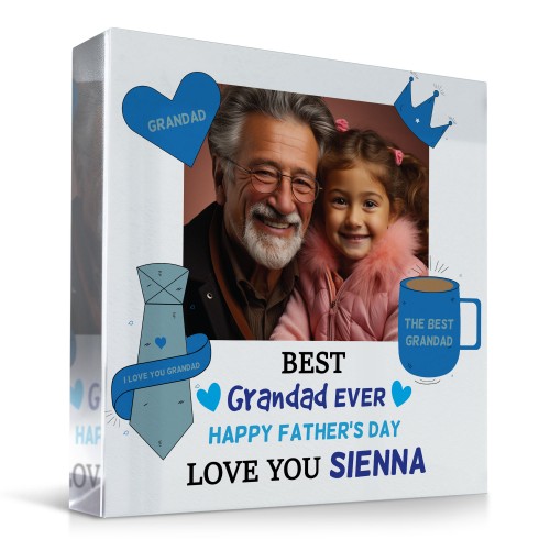 Best Grandad Gift For Fathers Day Personalised Photo Plaque