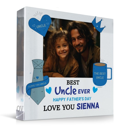 Best Uncle Gift For Fathers Day Personalised Photo Plaque