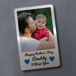 Personalised Photo Metal Wallet Card Fathers Day Gift For Dad