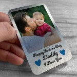 Personalised Photo Metal Wallet Card Fathers Day Gift For Dad