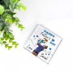 Happy Fathers Day Gift From Daughter Personalised Block Dad Gift