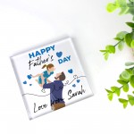 Happy Fathers Day Gift From Daughter Personalised Block Dad Gift