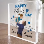 Happy Fathers Day Gift From Daughter Personalised Block Dad Gift