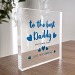 To The Best Daddy Gift For Fathers Day Personalised Block Daddy