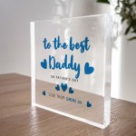 To The Best Daddy Gift For Fathers Day Personalised Block Daddy