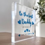 To The Best Daddy Gift For Fathers Day Personalised Block Daddy