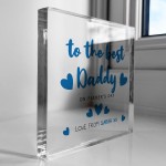 To The Best Daddy Gift For Fathers Day Personalised Block Daddy