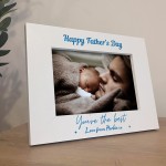 Personalised Happy Fathers Day 7x5 White Photo Frame Gift