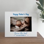 Personalised Happy Fathers Day 7x5 White Photo Frame Gift