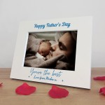 Personalised Happy Fathers Day 7x5 White Photo Frame Gift