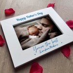 Personalised Happy Fathers Day 7x5 White Photo Frame Gift