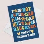 Funny Fathers Day Card From Daughter FATHERS DAY CARD