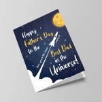 Best Dad In The Universe Fathers Day Card From Daughter Son