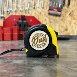 BEST DAD EVER Engraved Tape Measure Tool Fathers Day Gift