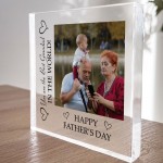 Fathers Day Gift For Grandad Beautiful Personalised Photo Block