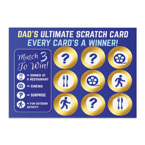 Dad Gift Novelty Scratch Card Gift For Birthday Fathers Day Him